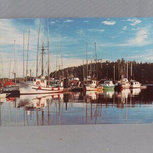 Vintage Postcard - Fishboat Haven Port Hardy Vancouver Island - Traveltime